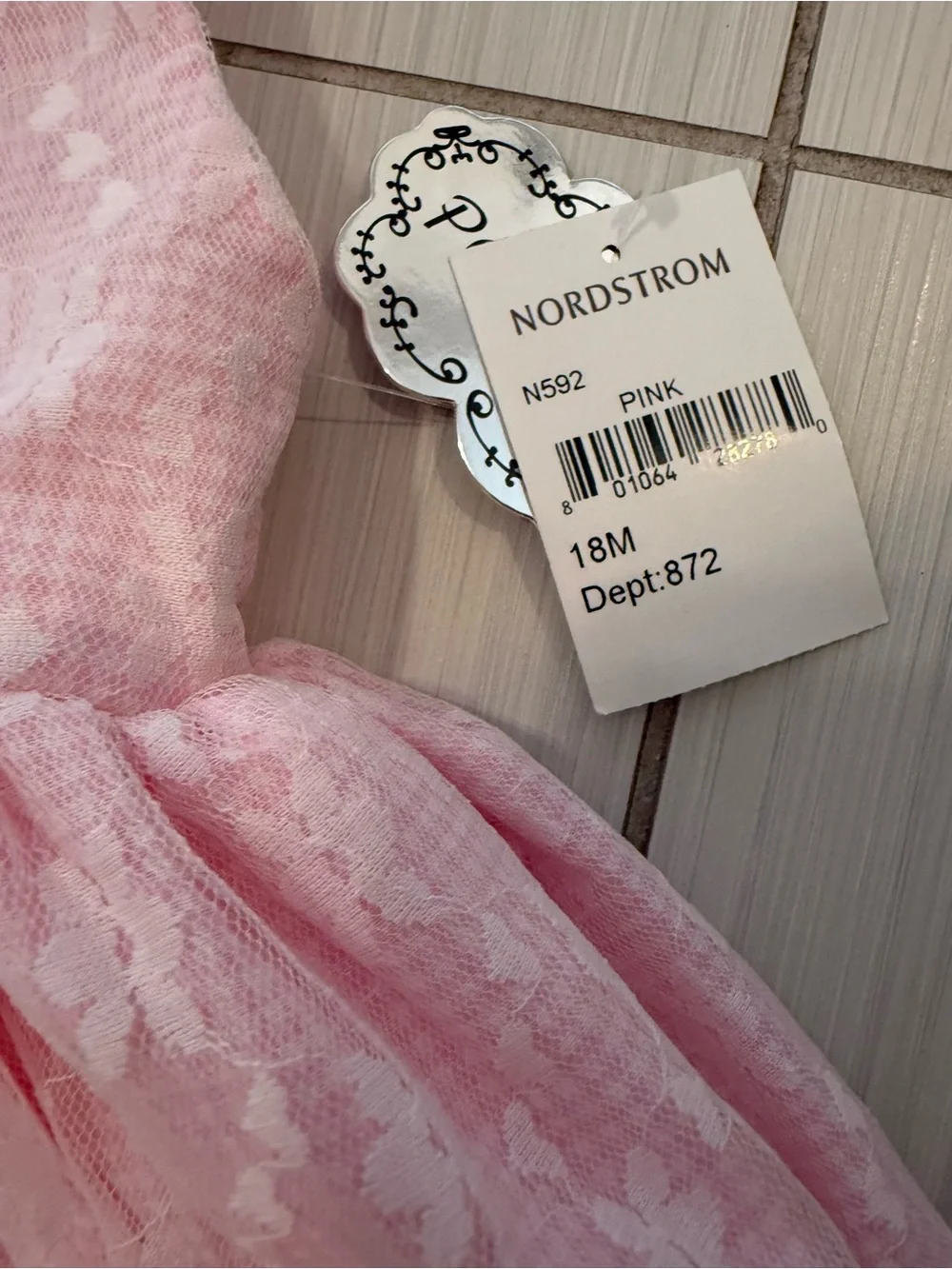 Popatu Pink Lace Party Dress 18M NWT Floral Easter Flower Girl Dress
